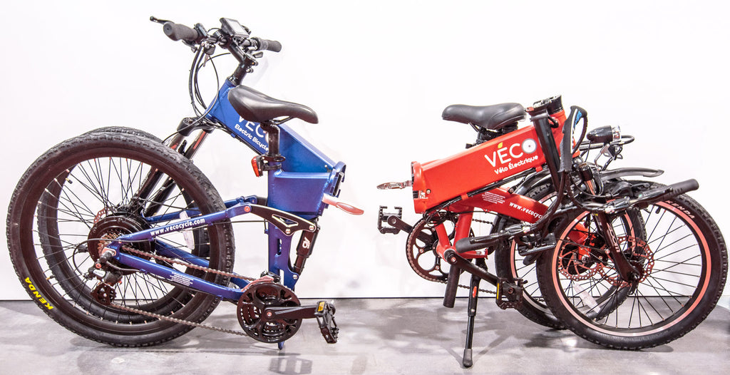 veco electric bicycle Vecocraft E-Klapprad NEMESIS 20'', City E bike stands upright in corners Velo de Ville Revo-C: Avinox
