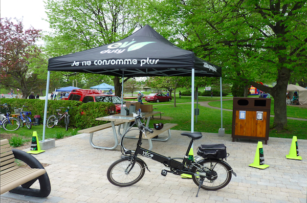 Essai d'un véhicule électrique à Nicolet